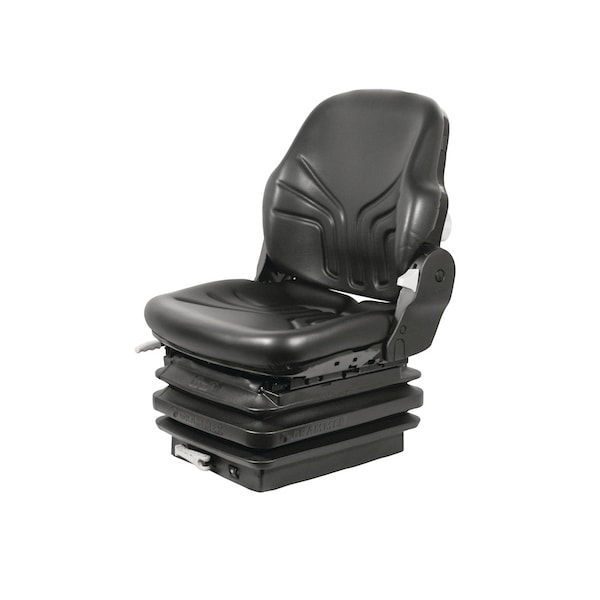 Seat, Mechanical Suspension; L/ Armrests, BLK VINYL 21.75" x25" x19"